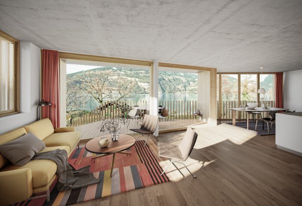 3.5-Zimmer-Ferienwohnung in grandioser Architektur – «Am See Leissigen»
